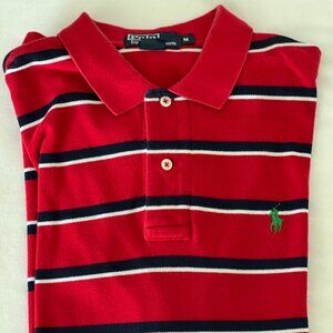 Mens L Ralph Lauren Polo Red Striped